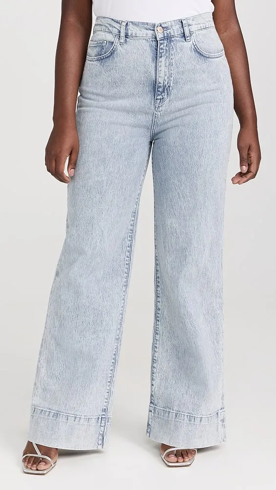 Triarchy   Ms. Onassis V-High Rise Wide Leg Jeans 