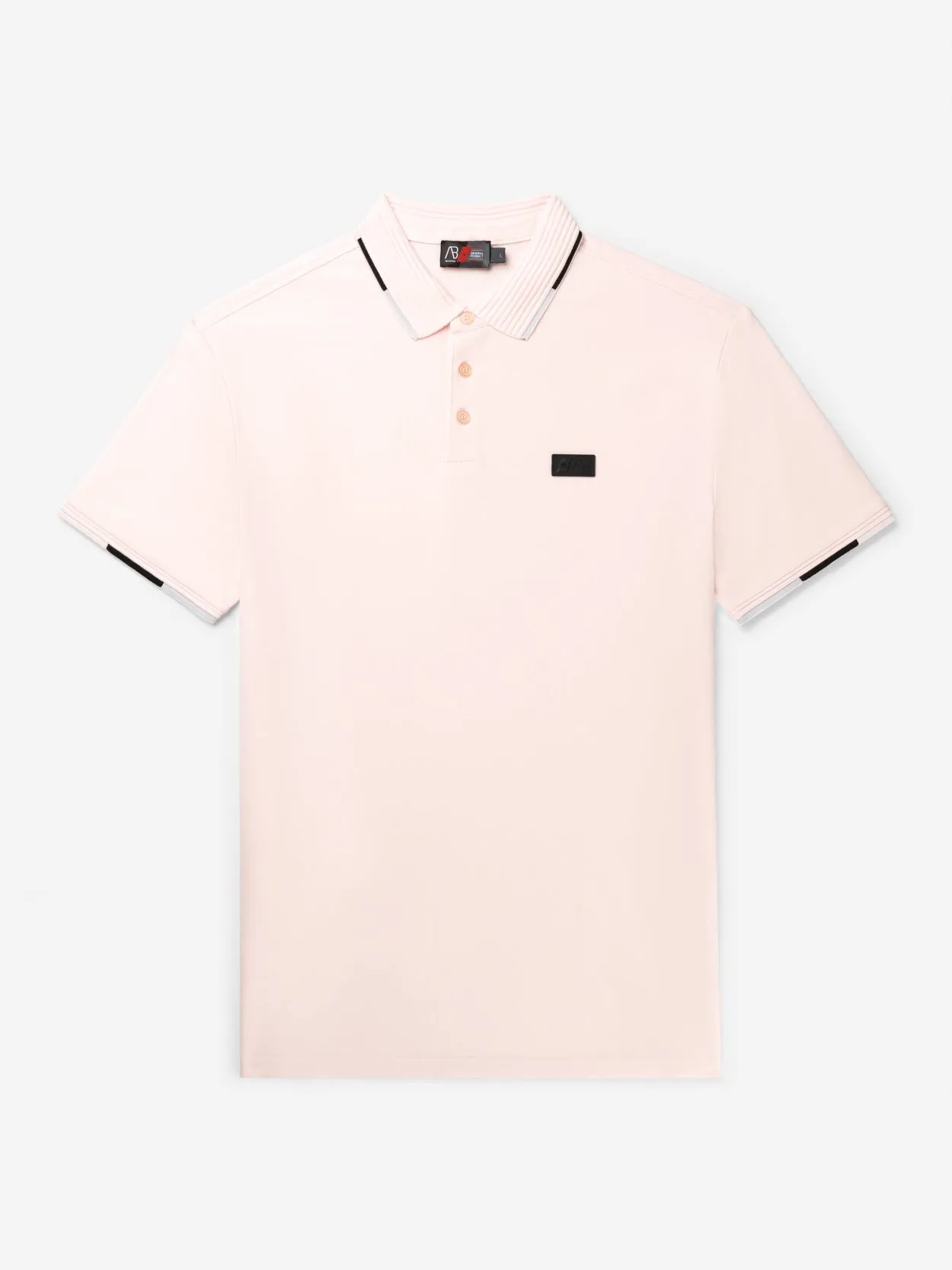 Triple Coloured Polo | Barely Pink