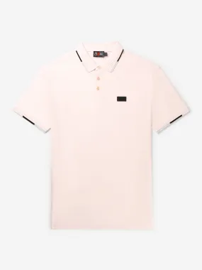 Triple Coloured Polo | Barely Pink