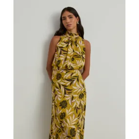 Tropical pattern long skirt