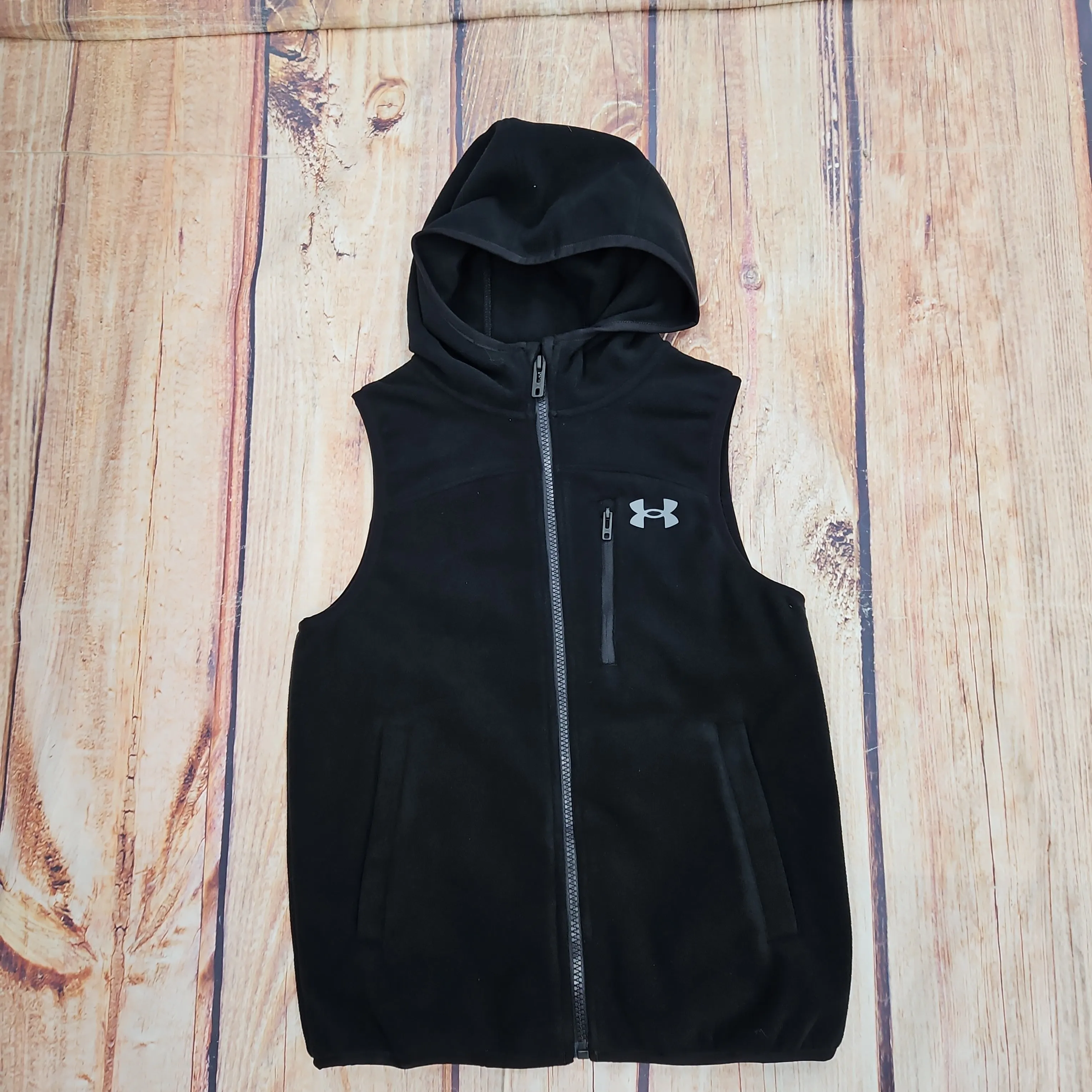 UA FLEECE BLACK VEST