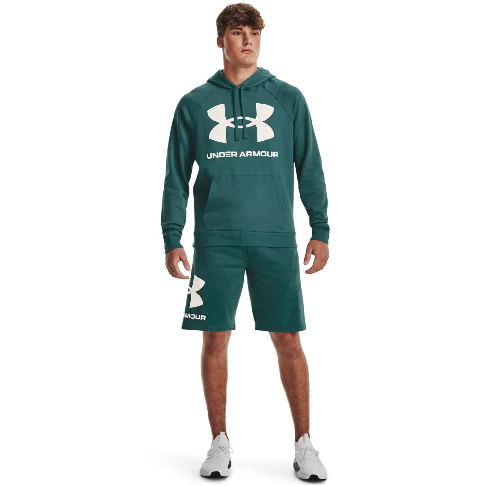 Under Armour Rival Fleece Big Logo Hoodie - Mens - Coastal Teal/White