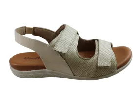 Usaflex Jessica Womens Comfortable Leather Sandals Made In Brazil