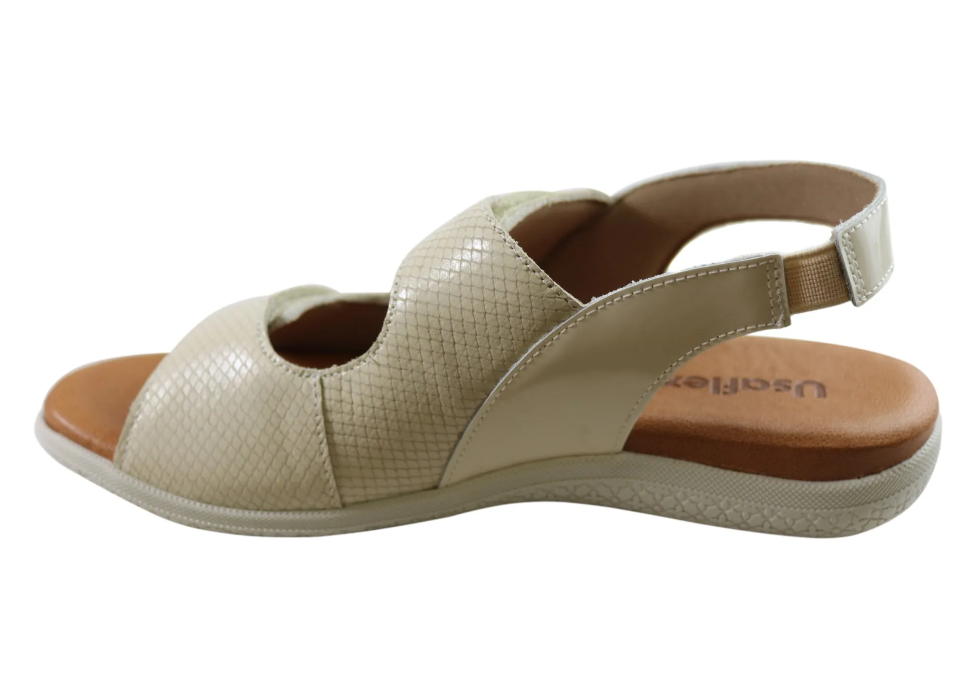 Usaflex Jessica Womens Comfortable Leather Sandals Made In Brazil