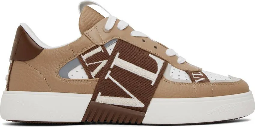 Valentino Garavani Tan & White VL7N Sneakers