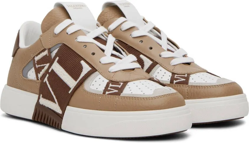 Valentino Garavani Tan & White VL7N Sneakers