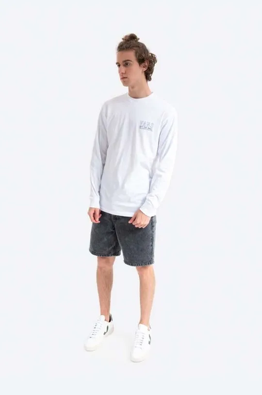 Vans cotton longsleeve top Moonstone Beach white color