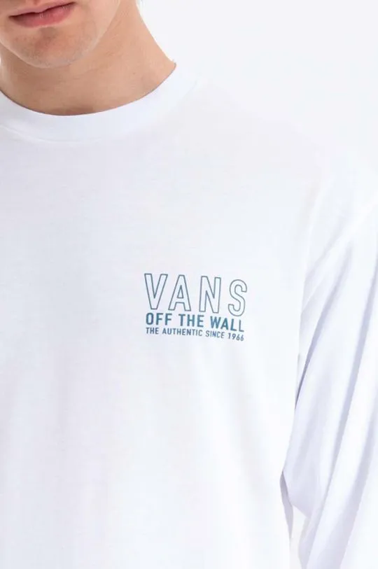 Vans cotton longsleeve top Moonstone Beach white color