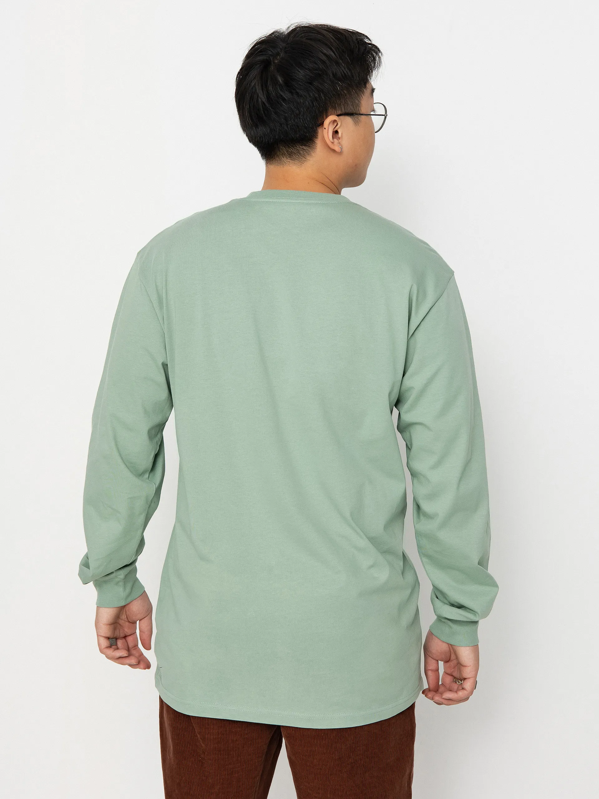 Vans Left Chest Hit Longsleeve (iceberg green/white)