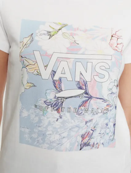 Vans Wild Bouquet Box Crew Womens T-Shirt - White