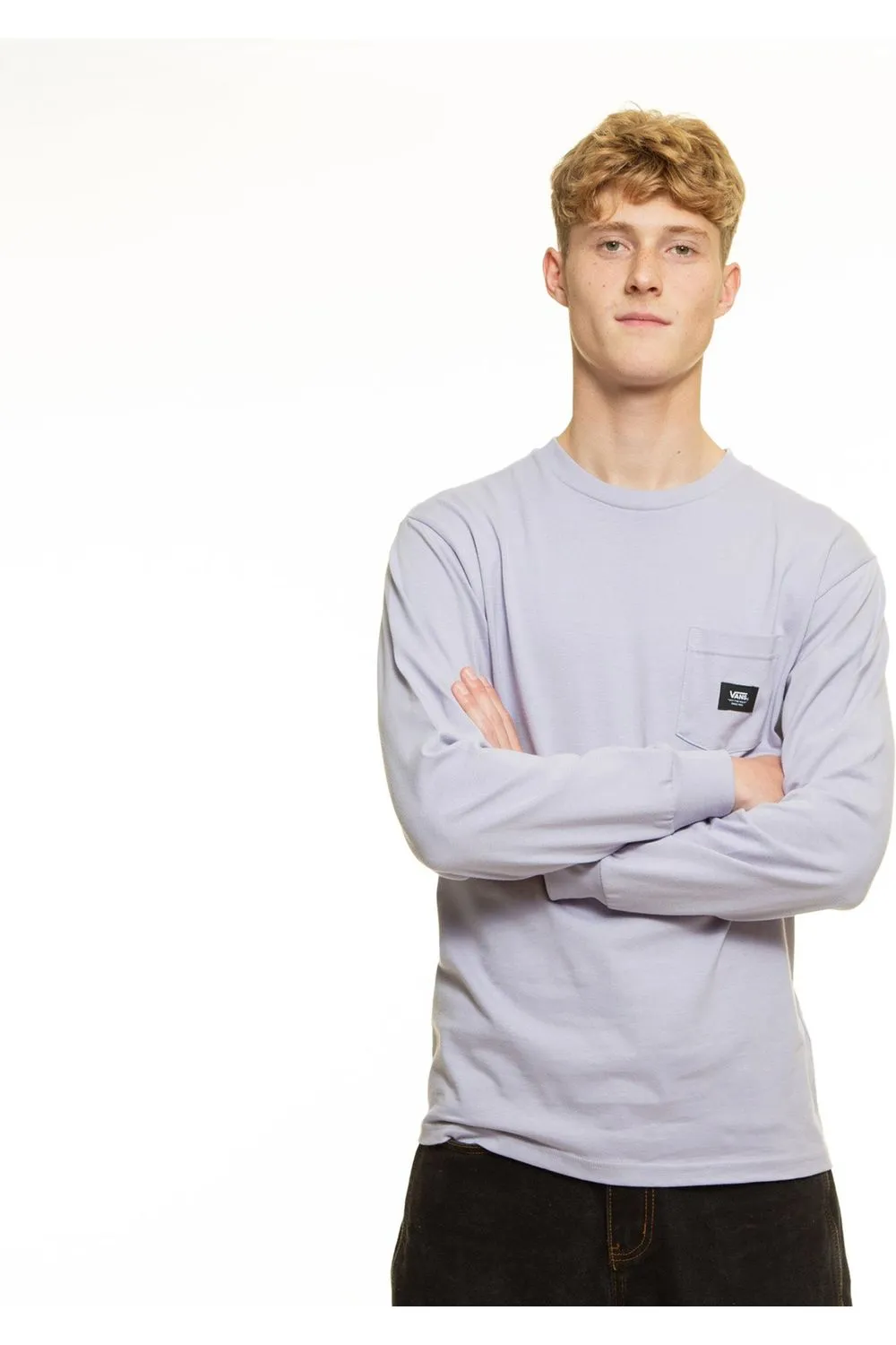 Vans Woven Patch Pocket Long Sleeve T-Shirt Languid Lavender