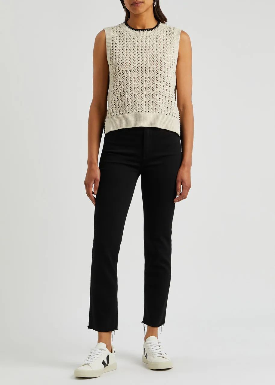 VARLEY Delaney open-knit cotton vest  -                         -                     -                