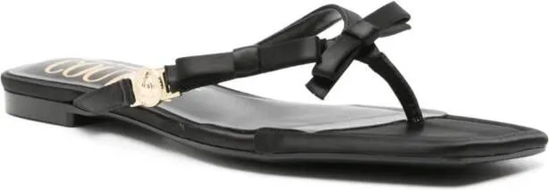 Versace Jeans Couture Millie bow-detail slides Black