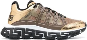 Versace Trigreca Allover-print sneakers Brown