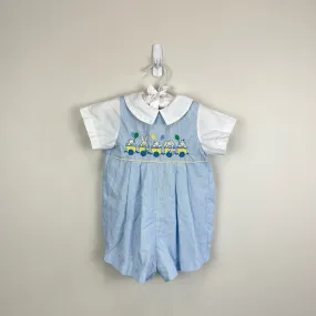 Vintage Alexis Blue Train Shortall Romper