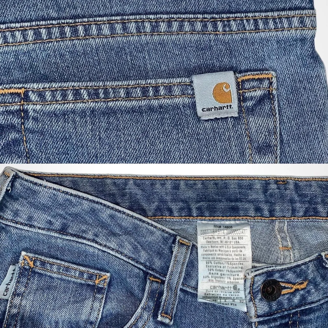 Vintage y2k Carhartt mid wash blue flared jeans-