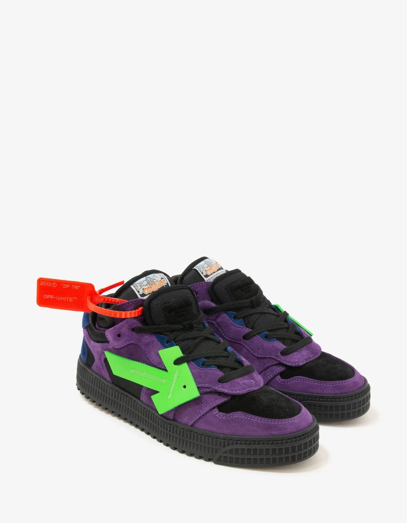 Violet & Green Off-Court Low Trainers -