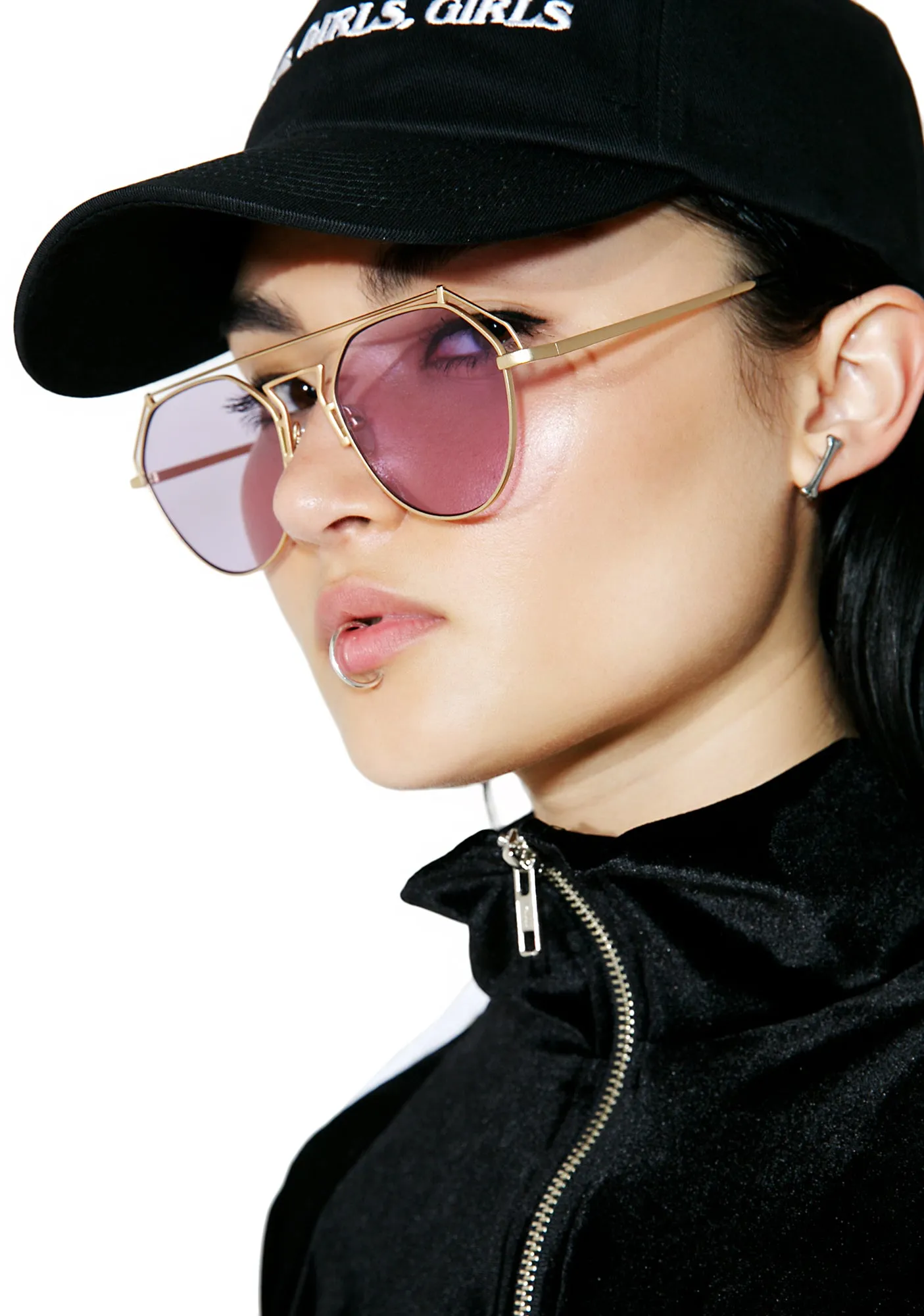 Violet Stephanie Matte Sunglasses-