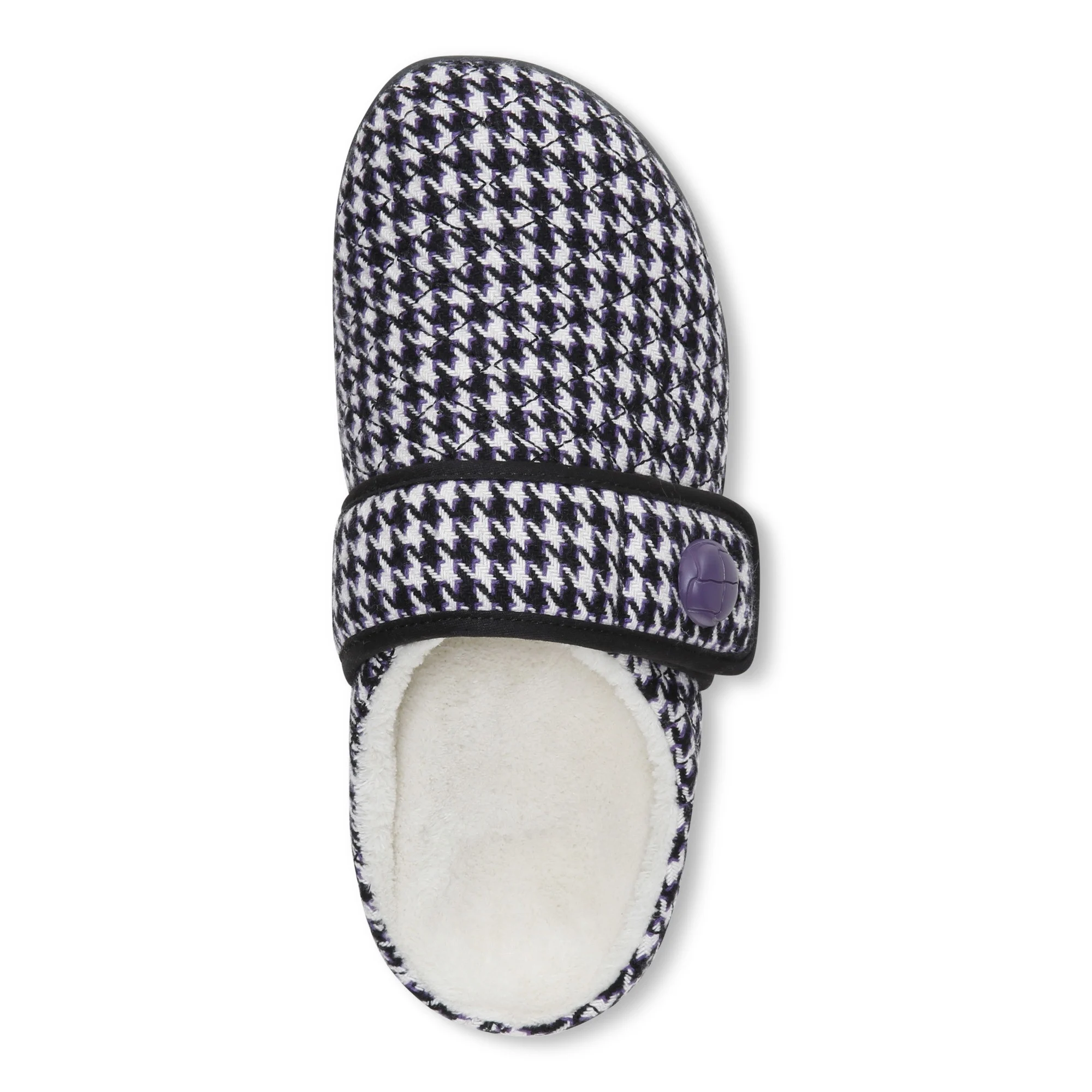 Vionic Womens Carlin Adjustable Mule Slipper- Cream Multi