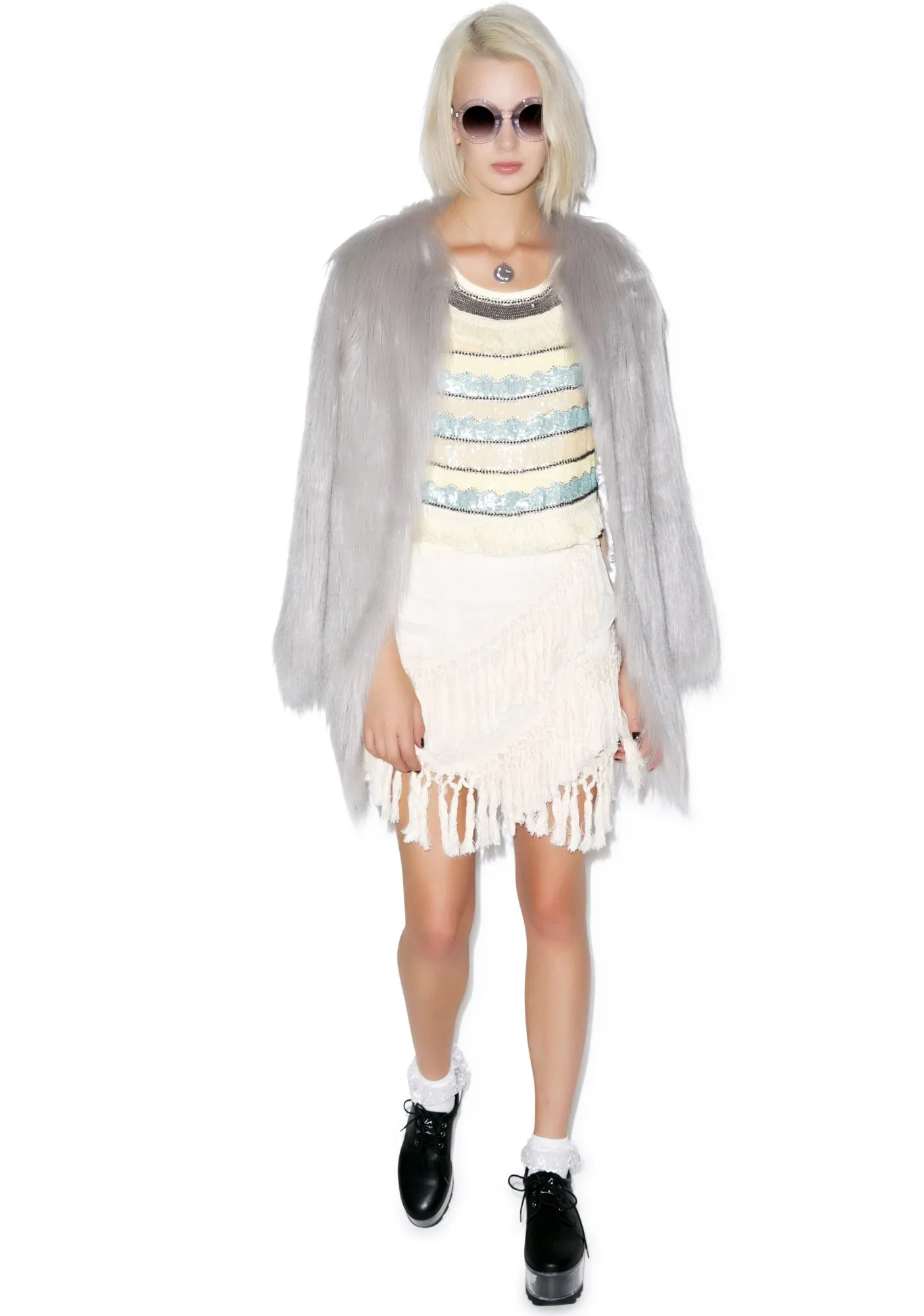 Wanna Fringe Me Skirt-