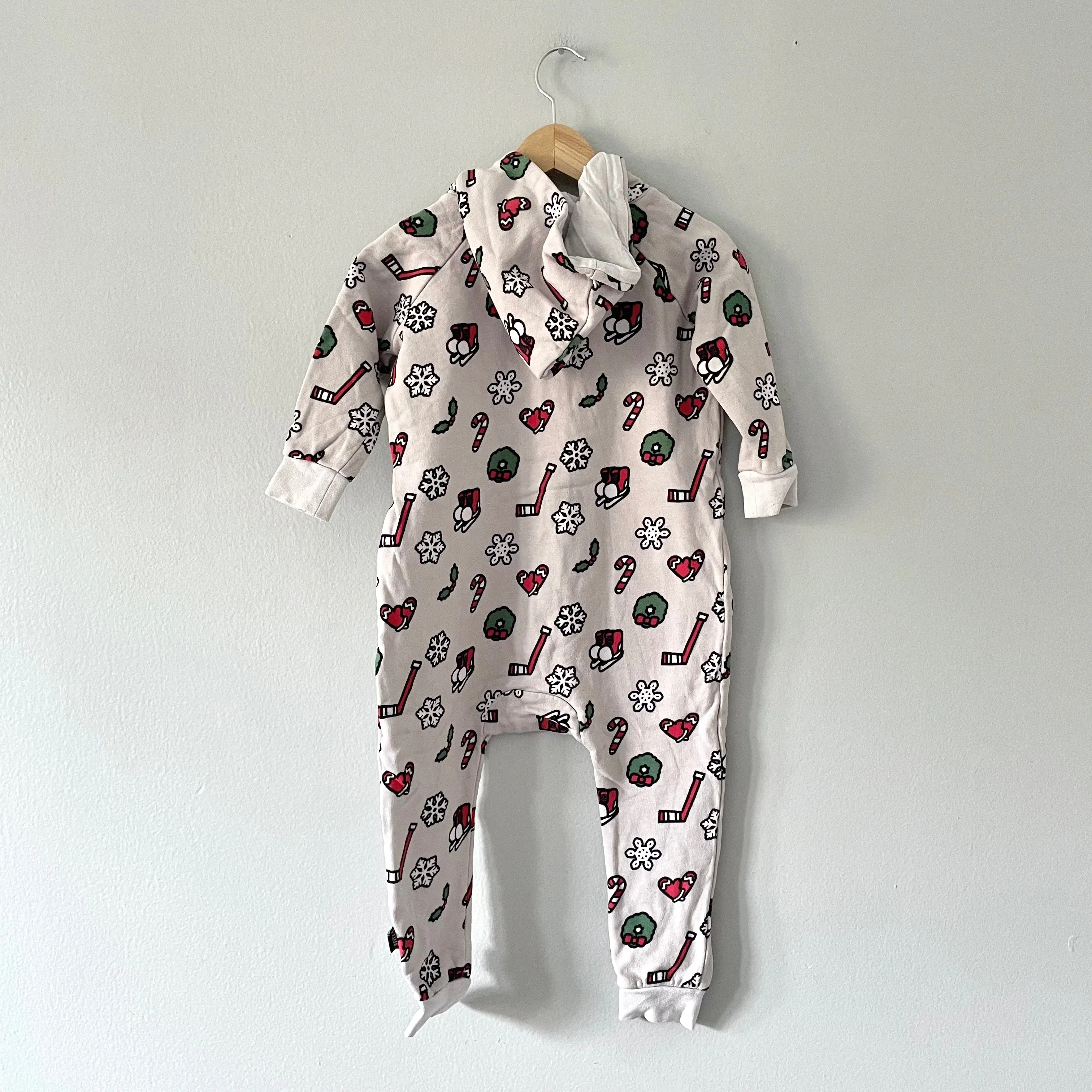 Whistle & Flute / Holiday pattern sweat romper / 1-2Y