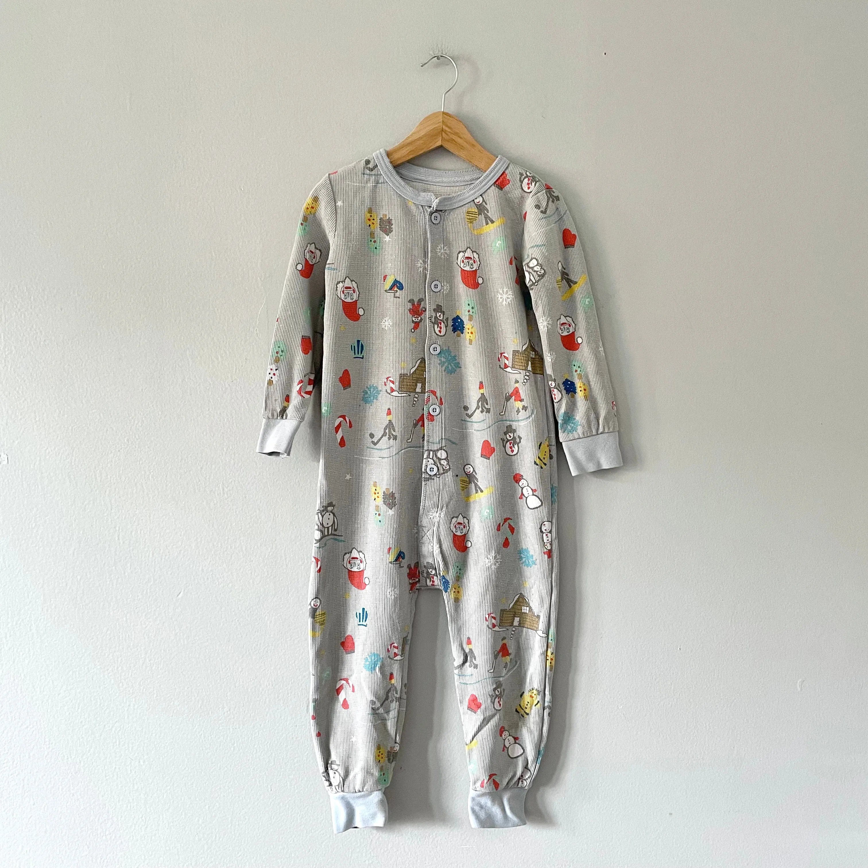 Whistle & Flute / Holiday pattern sweat romper / 1-2Y