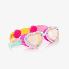 White & Pink Pearl Swimming Goggles