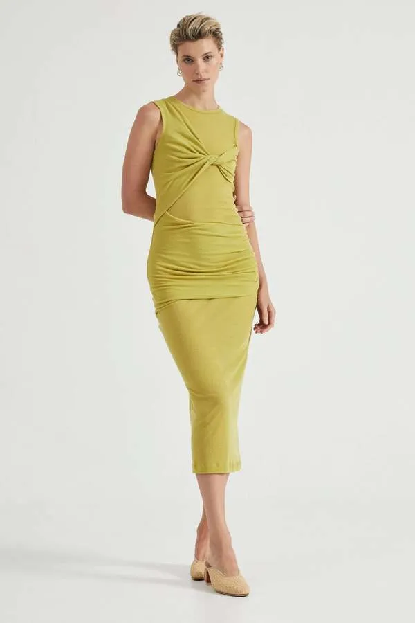 Wind Through Tank Dress - Lime