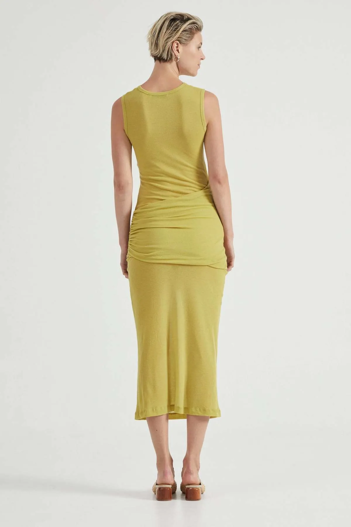 Wind Through Tank Dress - Lime