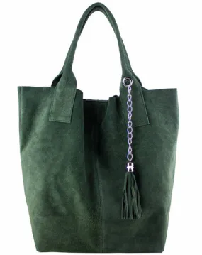 Woman leather bag bottle green skin Arianna