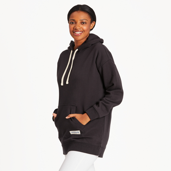 Women's Solid Oversized  Simply True Fleece Hoodie