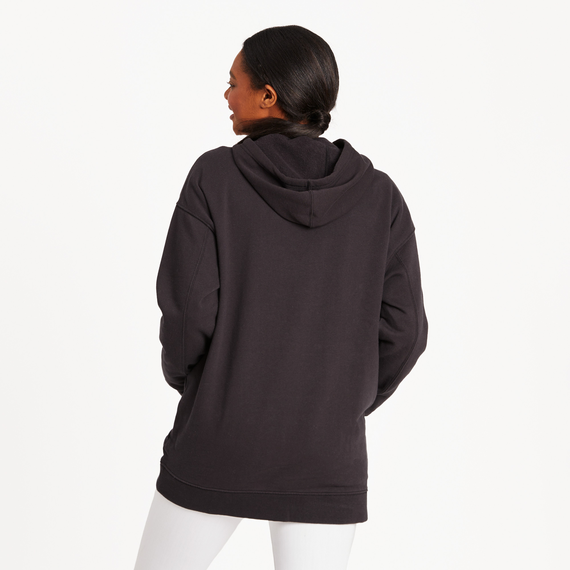 Women's Solid Oversized  Simply True Fleece Hoodie