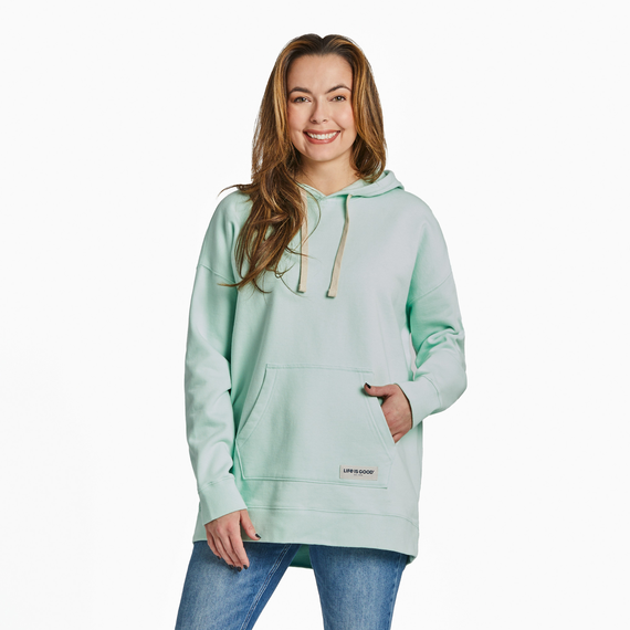 Women's Solid Oversized  Simply True Fleece Hoodie