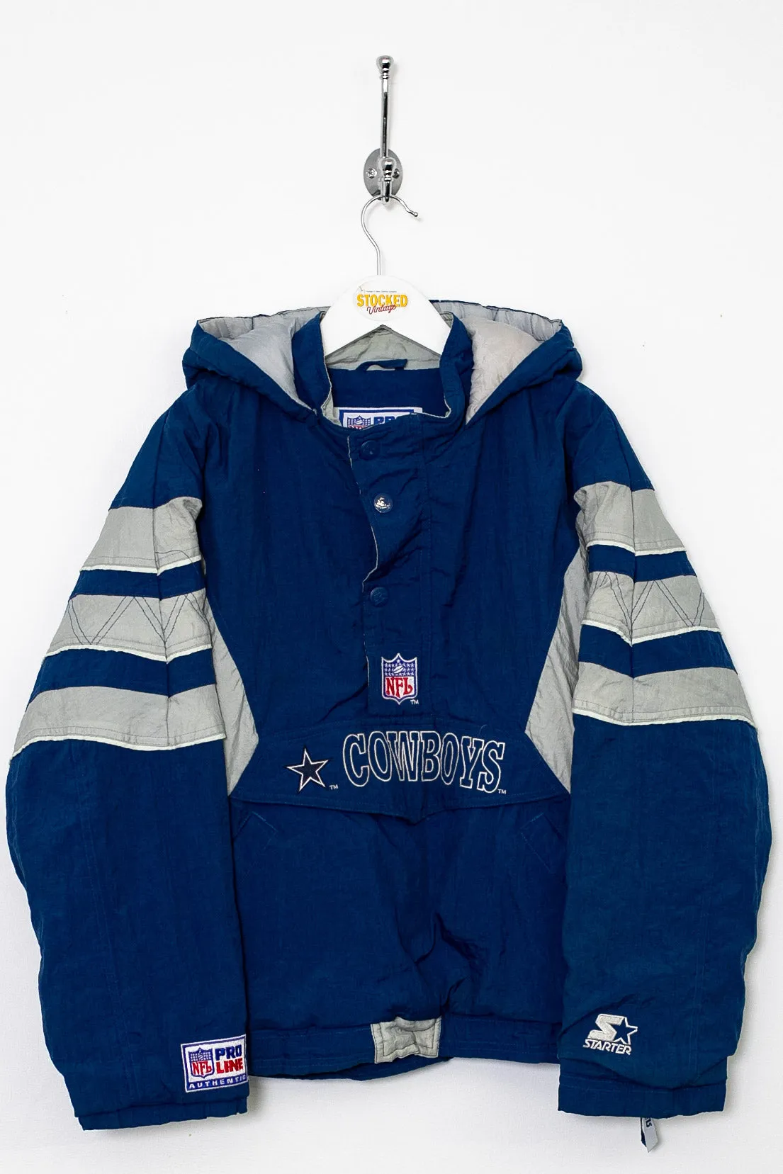 Womens 90s Starter Dallas Cowboys 1/4 Zip Padded Jacket (S)