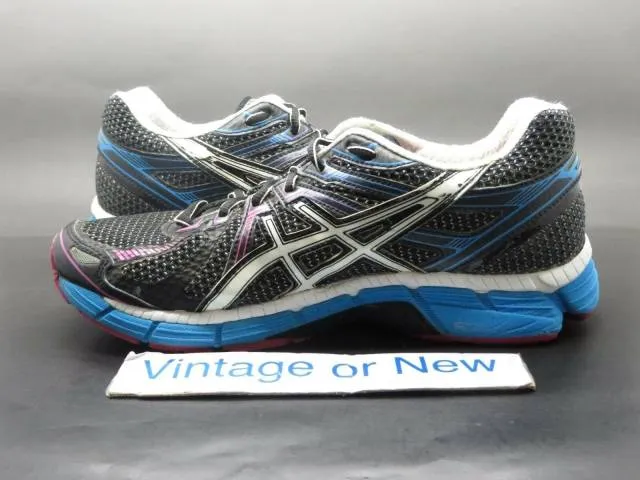 Women's Asics GT 2000 Black White Electric Blue Running ...