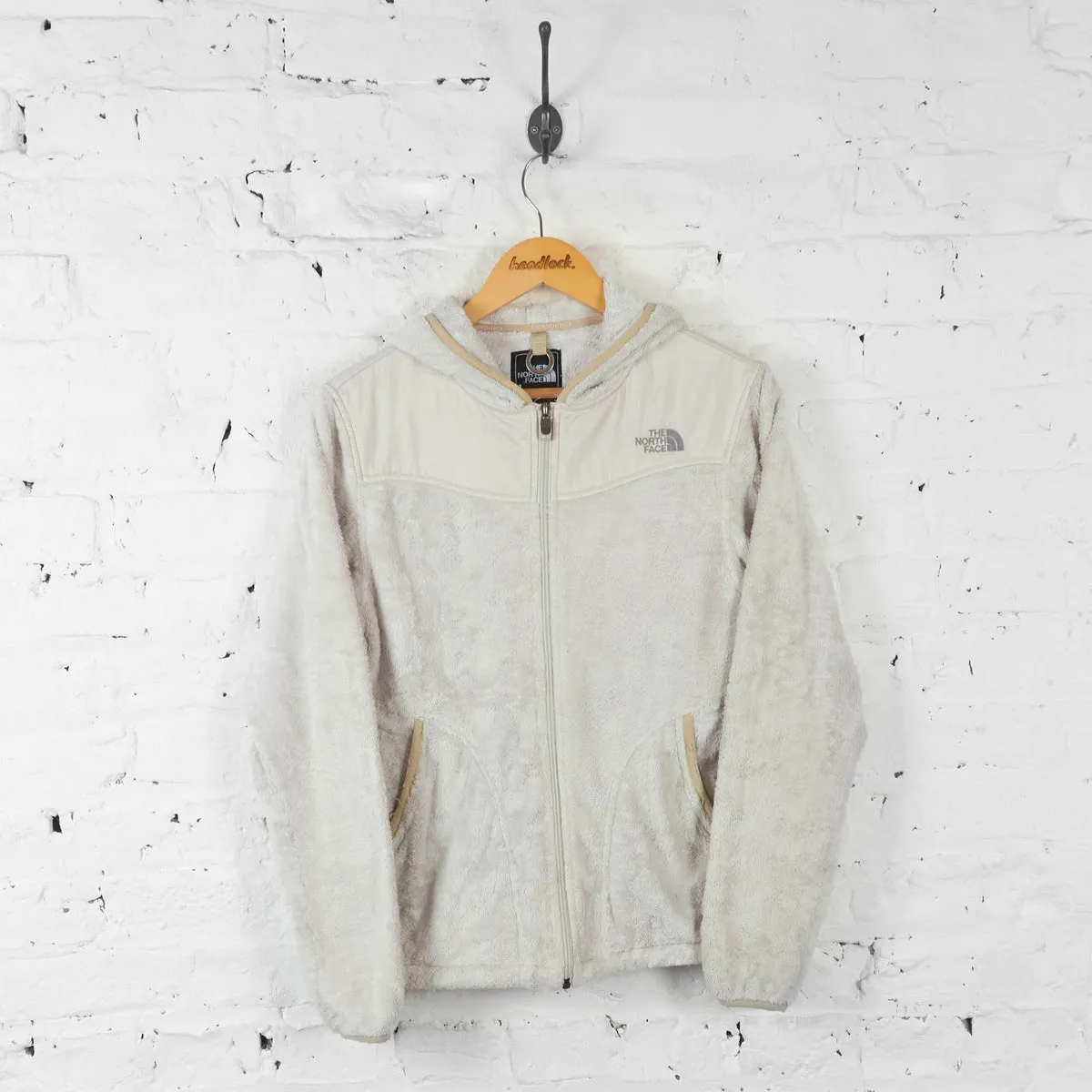 Womens Hooded The North Face Teddy Bear Fleece - Cream - Womens M