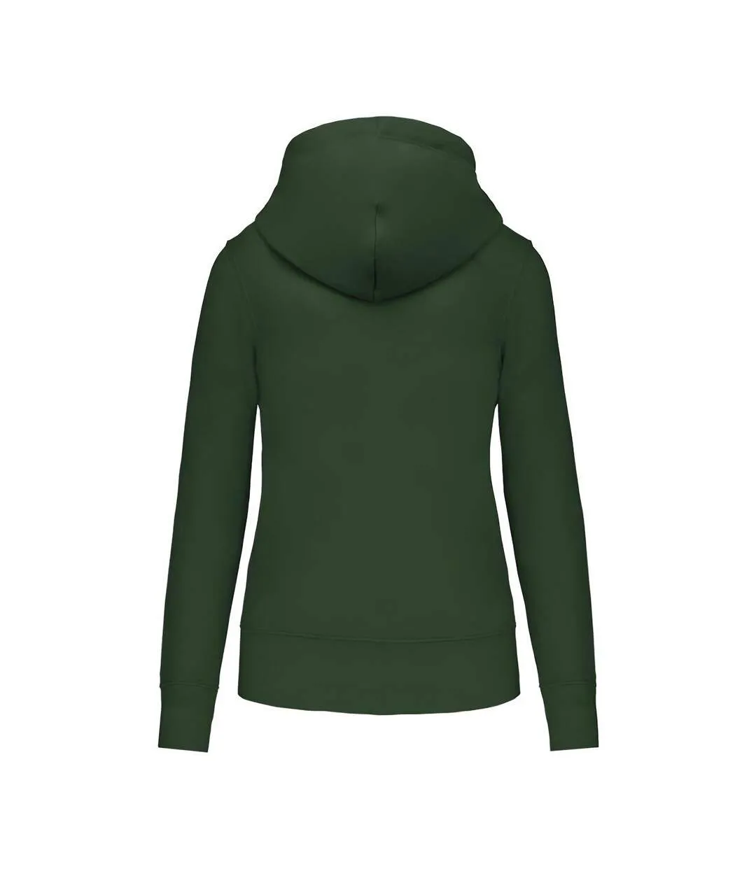 Womens/ladies eco friendly full zip hoodie forest green Kariban