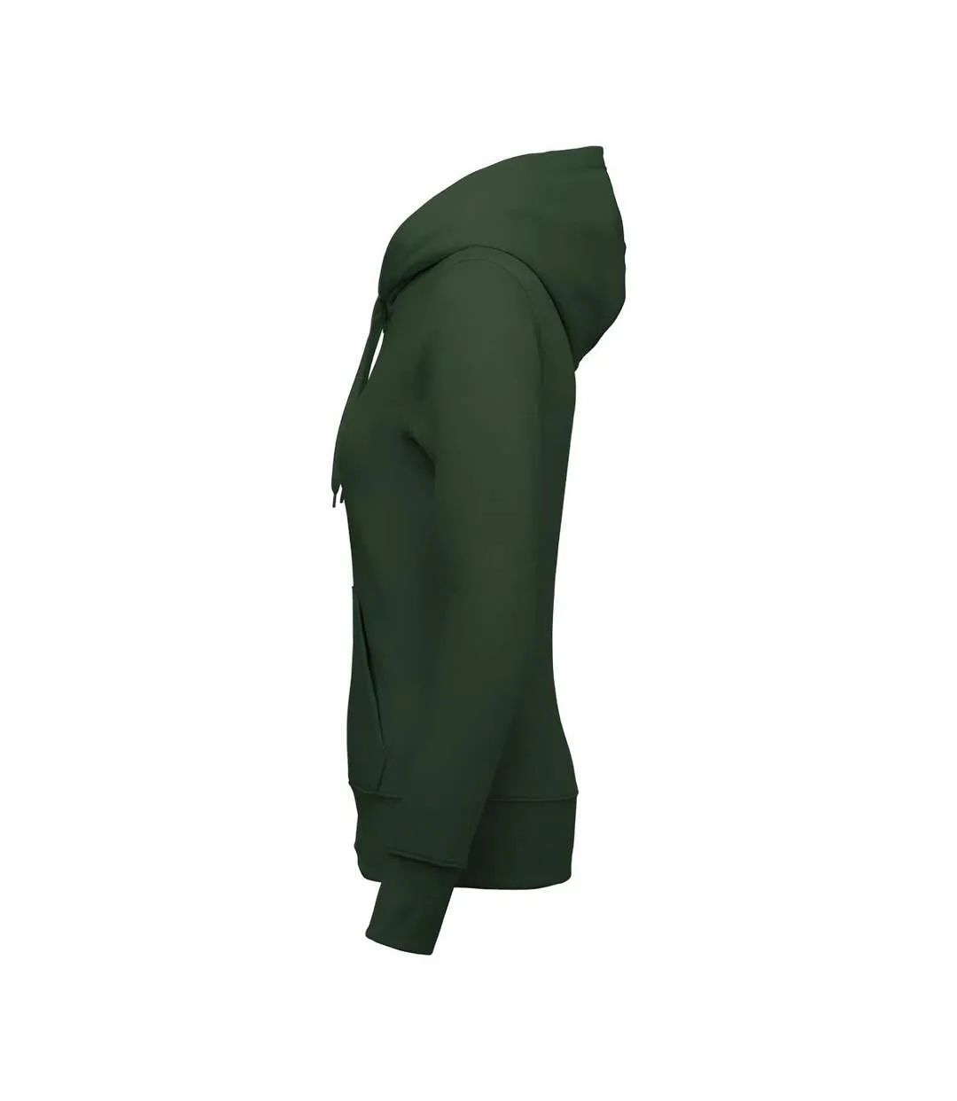 Womens/ladies eco friendly full zip hoodie forest green Kariban