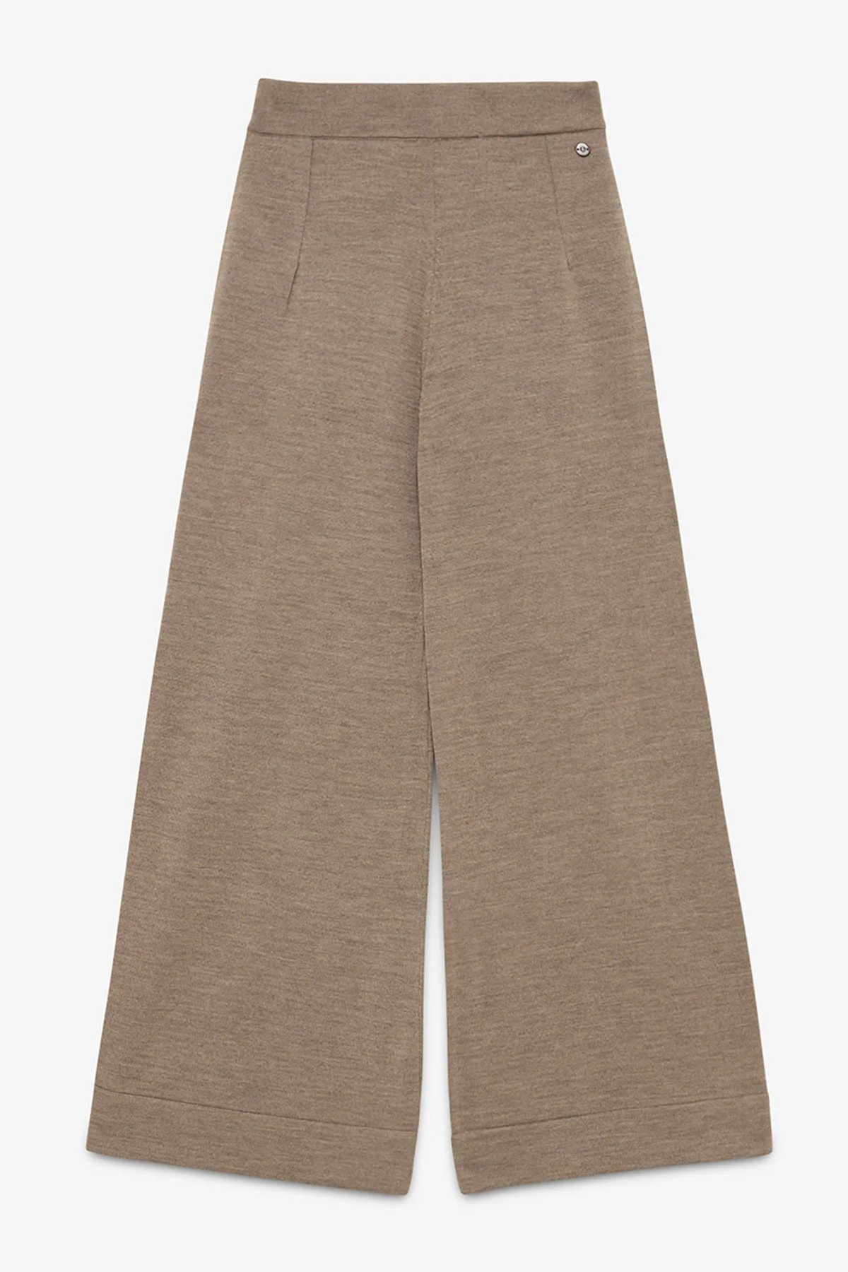 Wool blend palazzo trousers