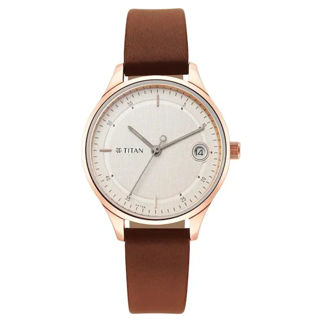 Workwear Analog Women White Dial & Leather Strap