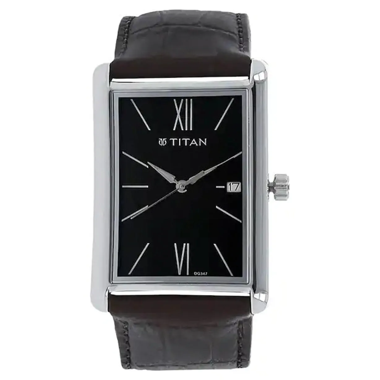 Workwear Men Black Dial & Leather Strap