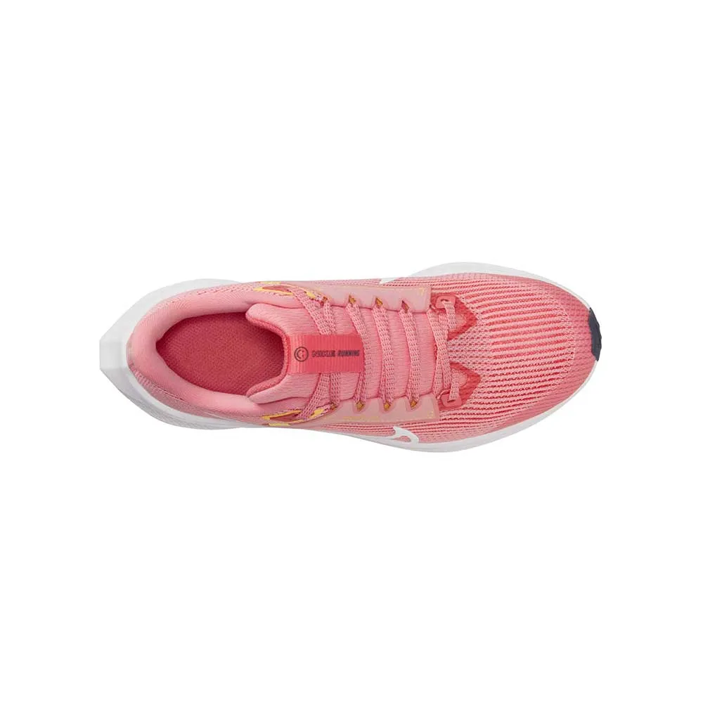 Youth Pegasus 40 Running Shoe- Coral Chalk/White/Citron Pulse - Regular (D)