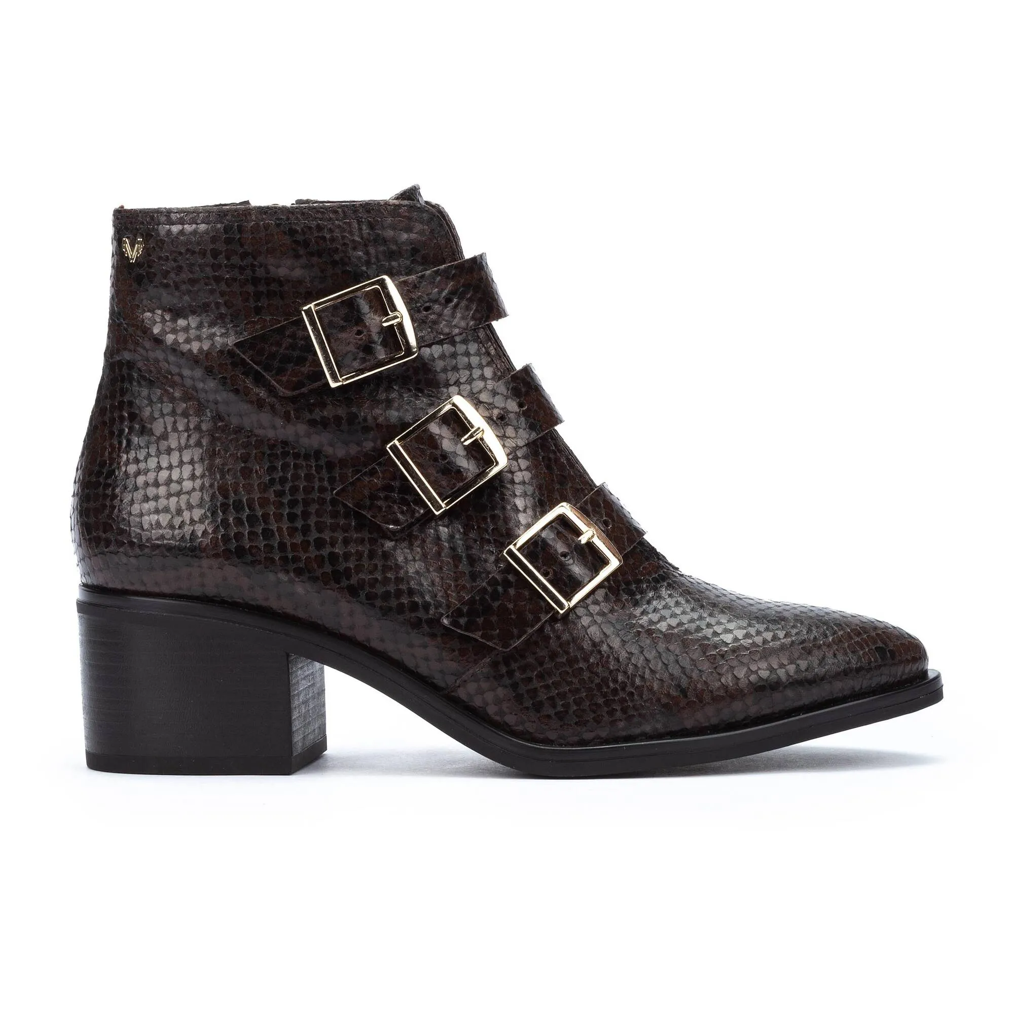 ZINNIA Three buckle ankle boot