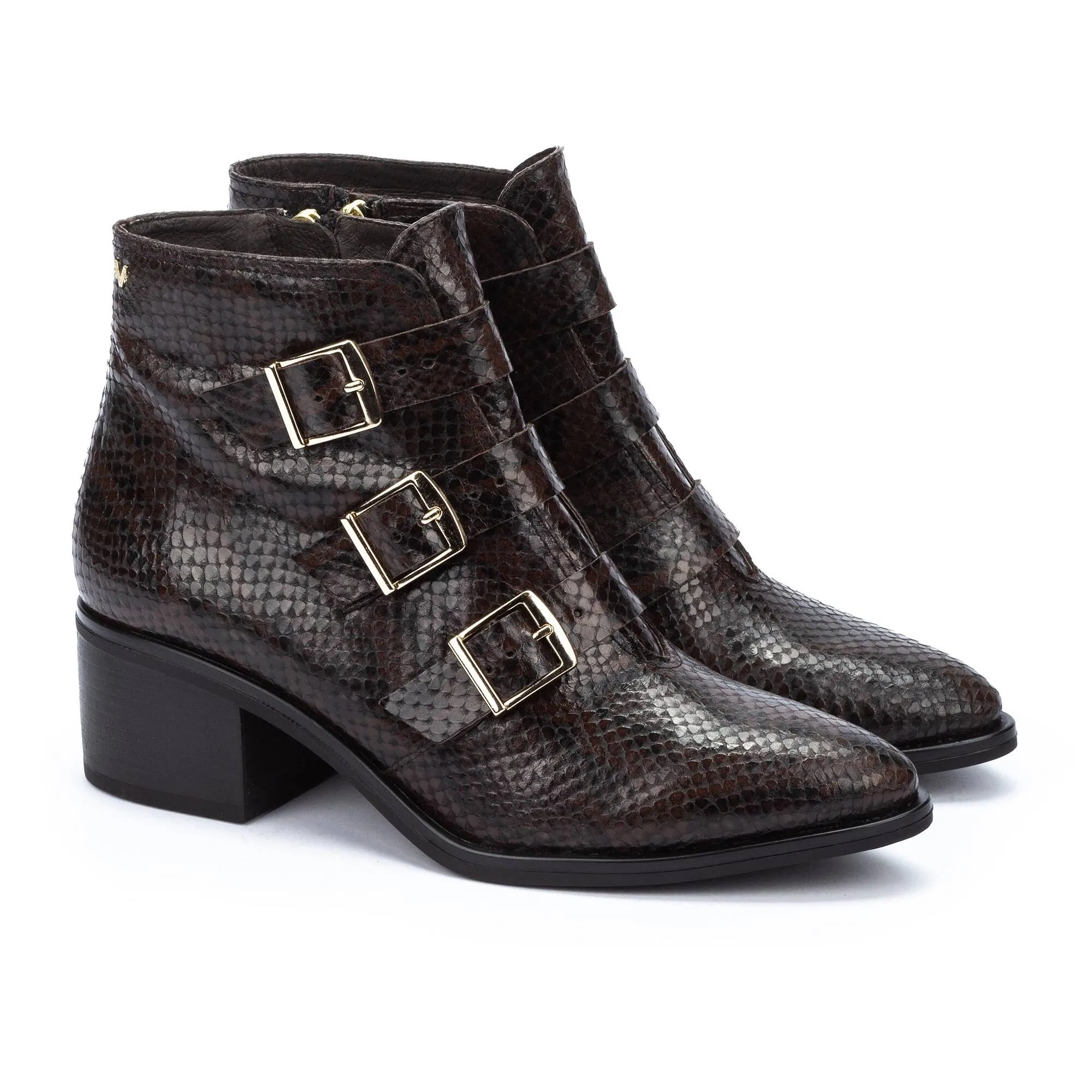 ZINNIA Three buckle ankle boot