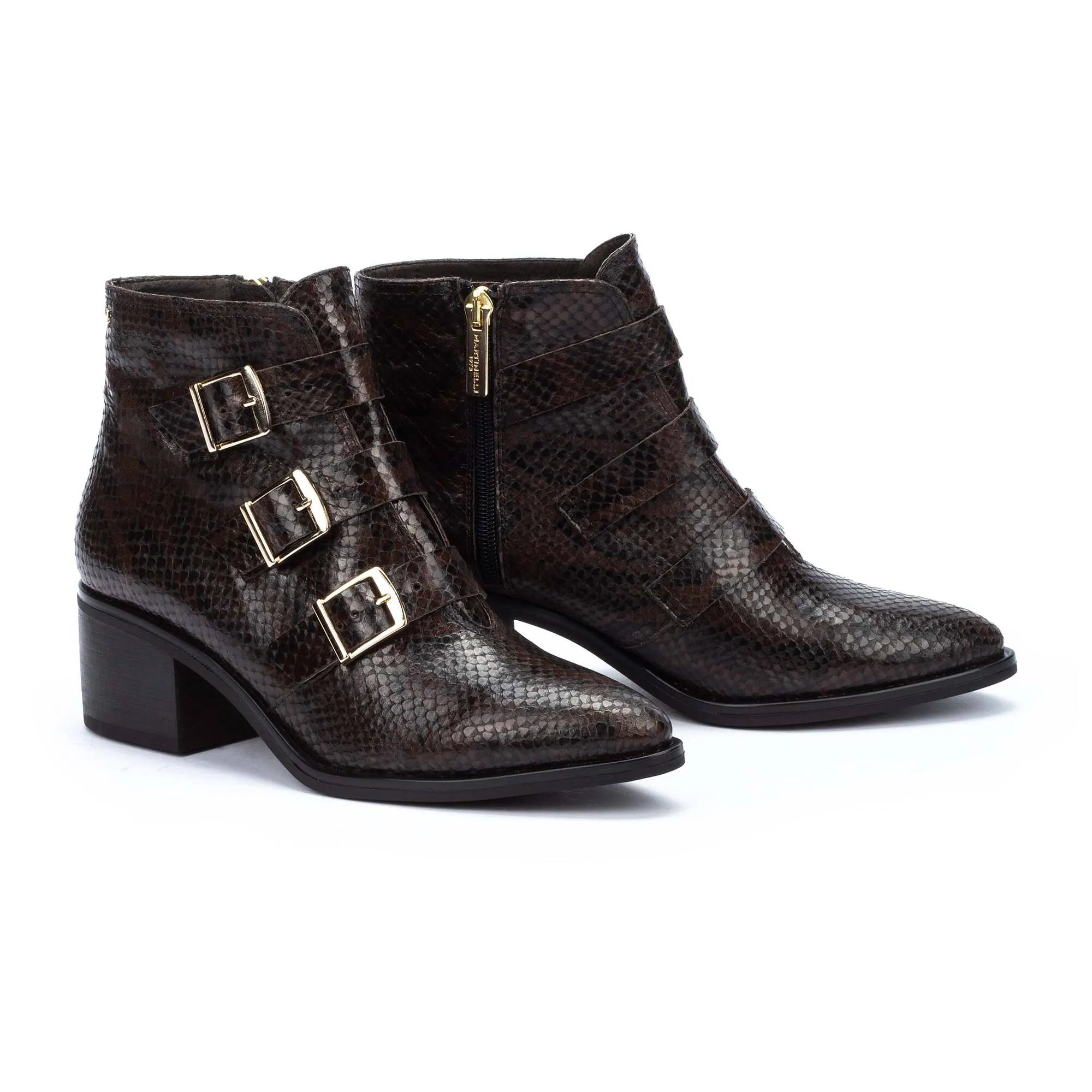 ZINNIA Three buckle ankle boot