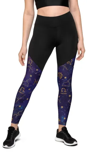 Zodiac Signs Compression Leggings